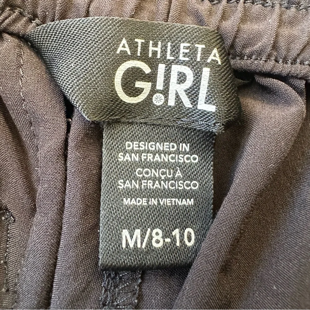 Athleta Girl Play More Athletic Shorts Black Girls Medium 8 10 Running 3 Inch